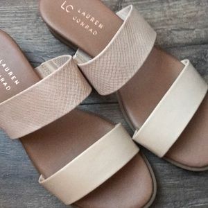 LC Lauren Conrad Sandals Bone or cream colored